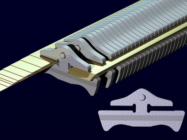 Модель металлического клиновидного ремня