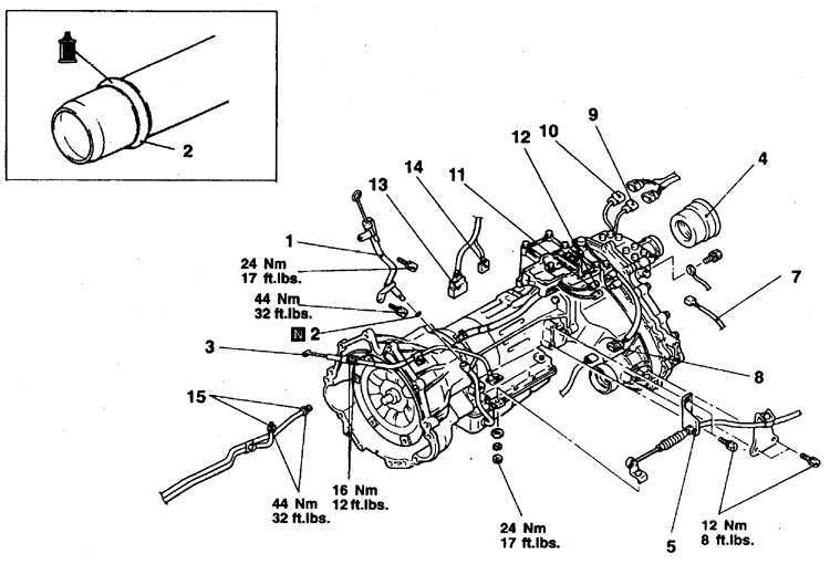  Снятие и установка трансмиссии Mitsubishi Pajero