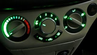 Замена лампочек подсветки Блока кондиционера и печки Chevrolet Aveo Т250 (ч1).