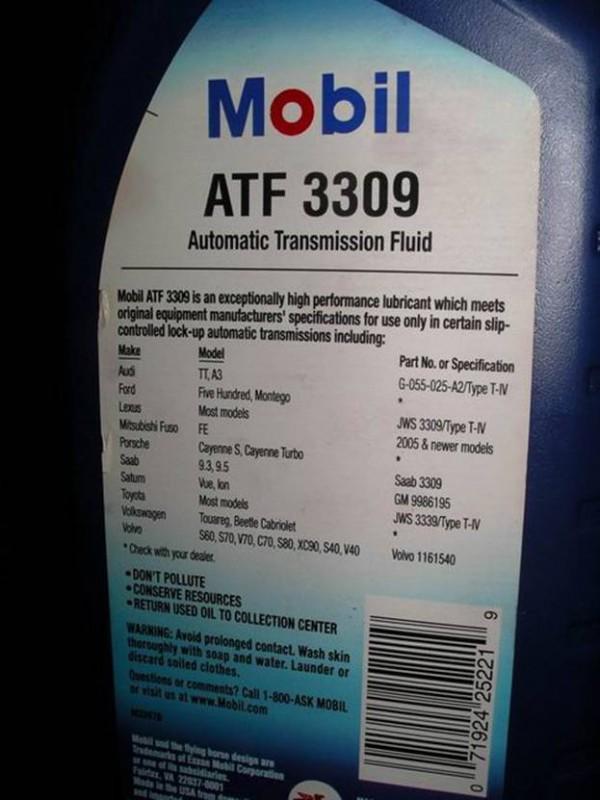 Трансмиссионная жидкость Mobil ATF 3309
