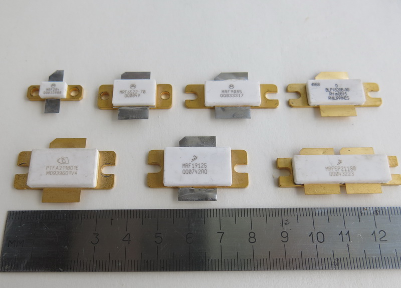 MOSFET транзисторы разной мощности, MRF284, MRF19125, MRF6522-70, MRF9085, BLF1820E, MRF5P21180, PTFA211801E