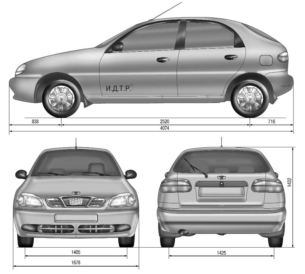 1.3 Идентификация автомобиля Daewoo Lanos