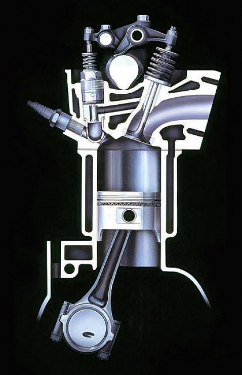 Форкамерно-факельный процесс
в двигателе Honda CVCC, такие
двигатели ставились на автомобили
Honda почти до конца 1980-х годов