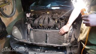Автобудни. 11. Замена радиатора охлаждения двигателя на Chrysler PT Cruiser.