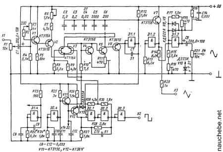 Схема осциллографа н313